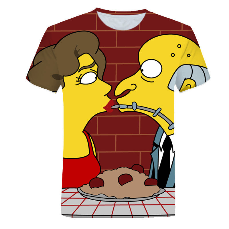 The Simpsons T Shirts Digital Printing Cartoon Anime
