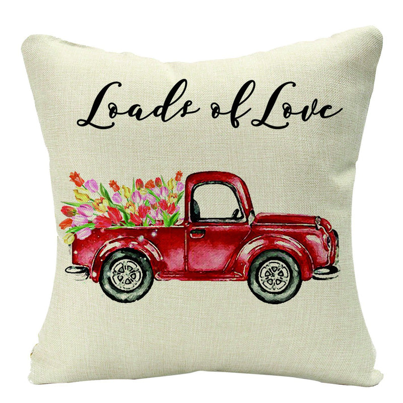 Valentine's Day Pillow Covers 4 Piece Random Styles Together, Love Linen Pillow Cover