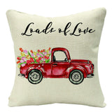 Valentine's Day Pillow Covers 4 Piece Random Styles Together, Love Linen Pillow Cover