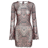 Music Festivals Rave Outfits Dress Women's Spring Clothing Fashion Sexy Backless Slim Fit Dress