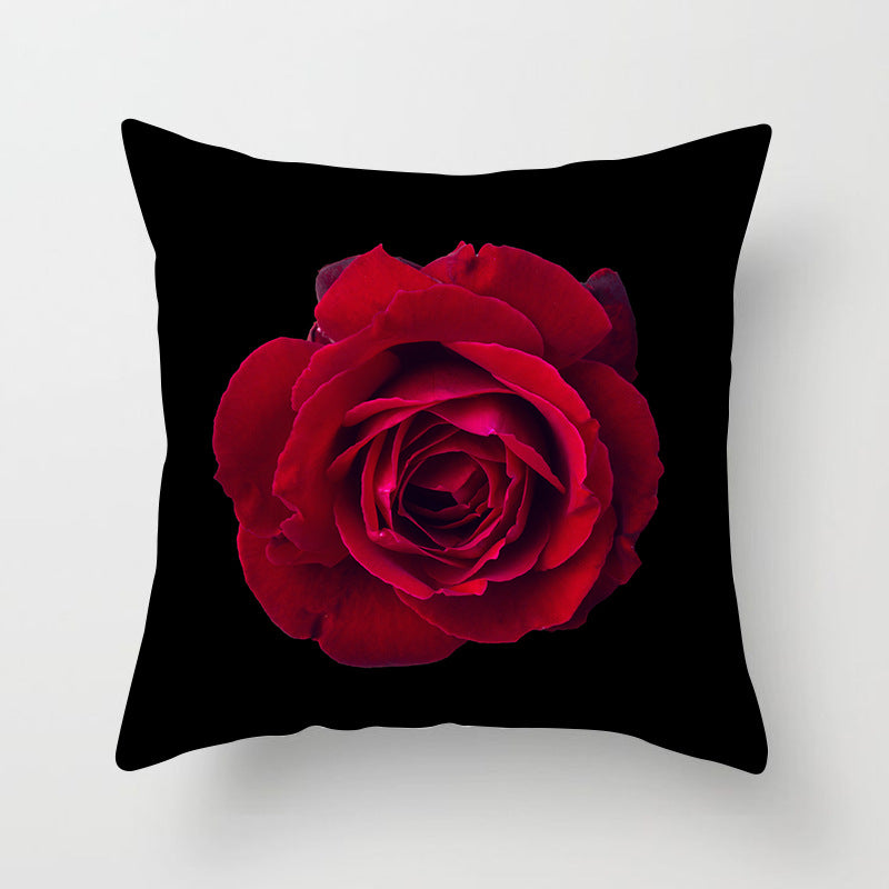 Valentine's Day Pillow Covers 4 Piece Random Styles Together, Red Rose Pillow Cover Wedding Gifts Home Pillow Cushion Cover