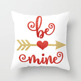Valentine's Day Pillow Covers 4 Piece Random Styles Together, Red Rose Pillow Cover Wedding Gifts Home Pillow Cushion Cover