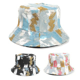 Bucket Hat Fishing Cap Cotton Print Fisherman Hat Bucket Hat Men and Women Retro Graffiti