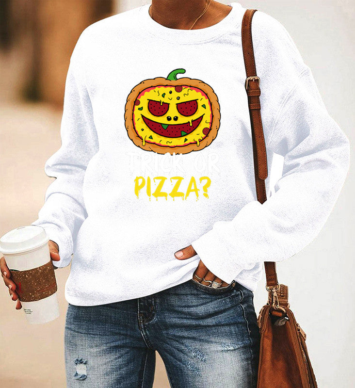 Halloween Costumes Printing Long Sleeve Crew Neck Sweater Women