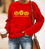 Halloween Costumes Printing Long Sleeve Crew Neck Sweater Women