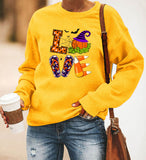 Halloween Costumes Printing Long Sleeve Crew Neck Sweater Women
