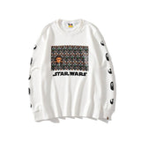Bathing Ape Sweatshirts Spring and Autumn Cartoon Print Men's and Women's Ball Battle Pullover Sweater