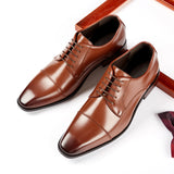 Men's Dress Shoes Classic Leather Oxfords Casual Cushioned Loafer Gentleman Leather Shoes Men's Business Formal