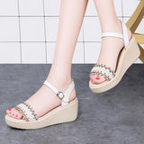 Women Open Toe Sandals Flats Summer Plus Size Sandals