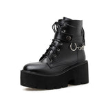 Platform Heels for Women Zipper Short Boots Winter