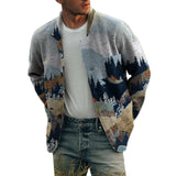 Men Winter Coats Man Fall Men's Printed Loose Casual Jacket