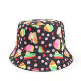 Bucket Hat Fishing Cap Cotton Print Fisherman Hat Bucket Hat Female Print Casual