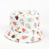 Bucket Hat Fishing Cap Cotton Print Fisherman Hat Bucket Hat Female Print Casual