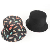 Bucket Hat Fishing Cap Cotton Print Fisherman Hat Bucket Hat Female Print Casual