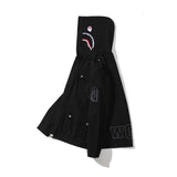 Bathing Ape Hoodie Spring Autumn Men's Solid Color Shark Head Coat Jacket