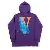 Vlone Hoodie Men'S Personality Hooded Plus Size Retro Sports Sweater Jacket