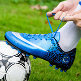 Football Shoes Soccer Shoes Men's AG Spike Sneakers Swing Frosted Toe Holder