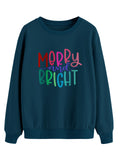 Merry and Bright Sweatshirts plus Size Sweater Merry and Bright Print