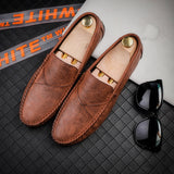 Men's Loafers Relaxedfit Slipon Loafer Men Shoes Fall Men's Casual Leather Shoes Breathable