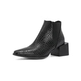 Python Boots Serpentine Ankle Boots Large Size Women's Shoes Autumn and Winter