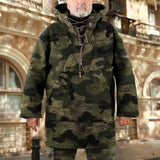 Men Sweats Man Fall Outfits Thickened Loose Camouflage Casual Hooded Sweater For Men