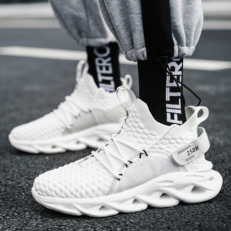 Men Sneakers Men Walking Shoes for Jogging Breathable Lightweight Shoes Summer Flyknit Men's Shoes Trendy Sports Leisure