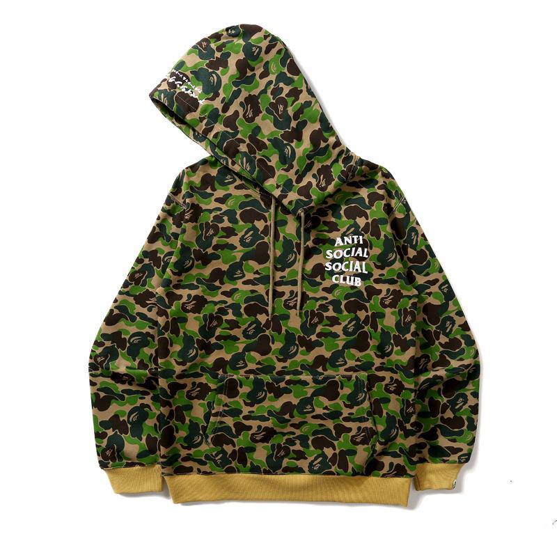 Bathing Ape Hoodie Autumn and Winter Men's and Women's Casual Camouflage Hooded Sweater Pullover Coat