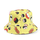 Bucket Hat Fishing Cap Cotton Print Fisherman Hat Bucket Hat Female Print Casual