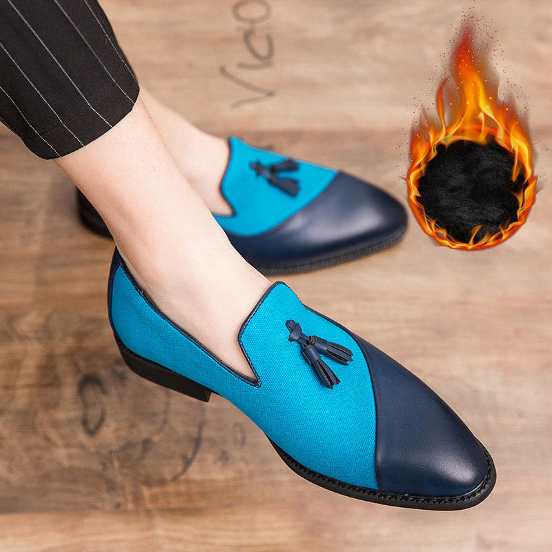 Men's Loafers Relaxedfit Slipon Loafer Men Shoes plus Size Shoes British Business Dress Leather Shoes Men's Casual Leather Shoes