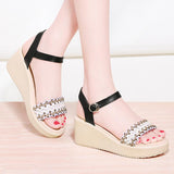 Women Open Toe Sandals Flats Summer Plus Size Sandals