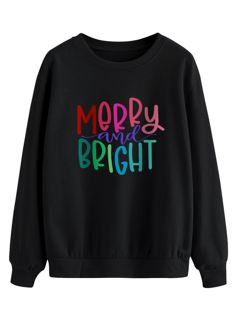 Merry and Bright Sweatshirts plus Size Sweater Merry and Bright Print
