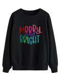 Merry and Bright Sweatshirts plus Size Sweater Merry and Bright Print