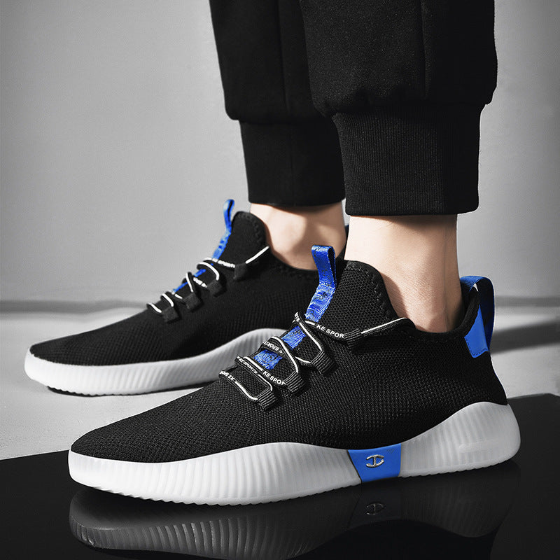 Men Sneakers Men Walking Shoes for Jogging Breathable Lightweight Shoes Summer Flying Woven White Shoes Men Breathable Lightweight Fashion