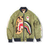 Bathing Ape Coat Golden Autumn and Winter Men and Women Teenagers Fashionable Cotton Coat Jacket Coat Cotton-Padded Jacket