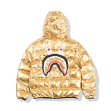Bathing Ape Coat Shark Head Thickened Youth Casual Loose Yellow Cotton-Padded Jacket