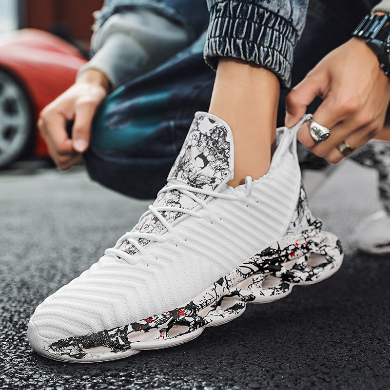 Men Sneakers Men Walking Shoes for Jogging Breathable Lightweight Shoes Breathable High-Top Casual Men's Shoes