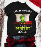 Men and Women Grinch Shirt Christmas Short Sleeve Grinch Print