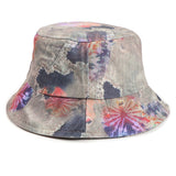 Bucket Hat Fishing Cap Cotton Print Fisherman Hat Men and Women Fashion Color Printing Casual Sun-Proof Bucket Hat