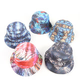 Bucket Hat Fishing Cap Cotton Print Fisherman Hat Men and Women Fashion Denim Blue Casual Sun Hat