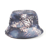 Bucket Hat Fishing Cap Cotton Print Fisherman Hat Men and Women Fashion Denim Blue Casual Sun Hat