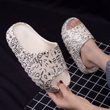 Mens Slide Large Size Couple Coconut Slippers Summer