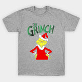 Men and Women Grinch Shirt Christmas Loose plus Size T-shirt