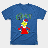 Men and Women Grinch Shirt Christmas Loose plus Size T-shirt