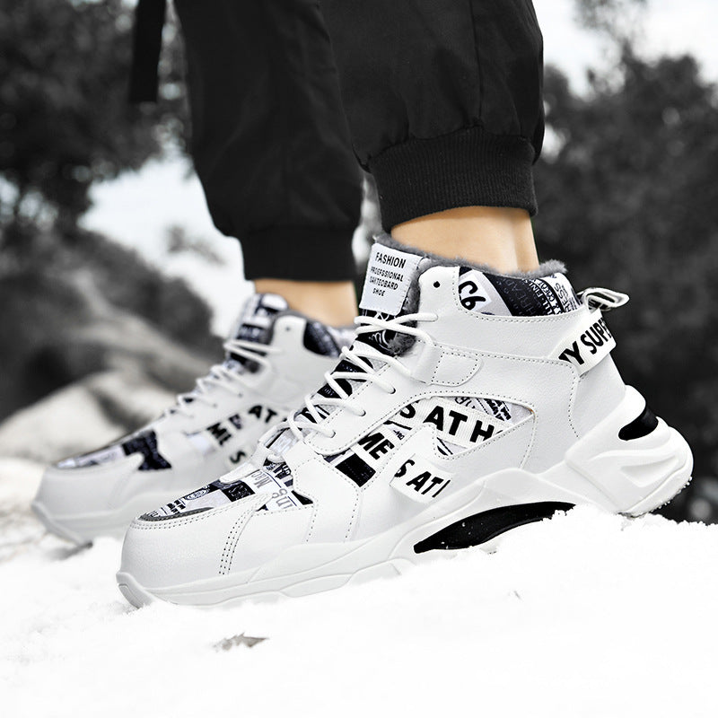 Men Sneakers Men Walking Shoes For Jogging Breathable Lightweight Shoes High-Top Men's Shoes Youth Sports Shoes Winter Casual Shoes