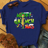 Men and Women Grinch Shirt Christmas Grinch Printed T-shirt