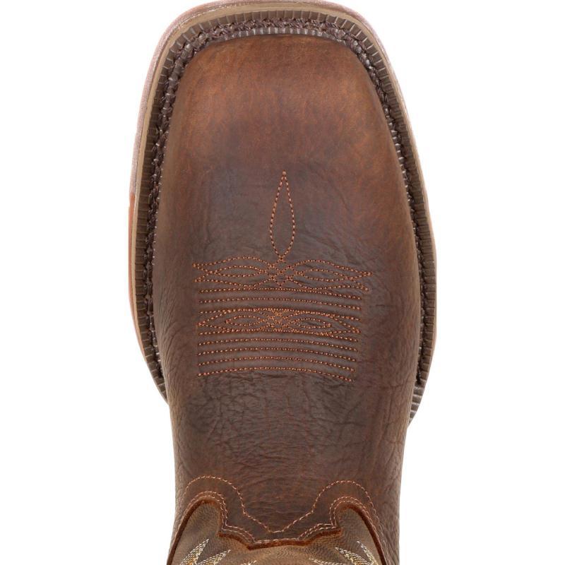 Justin Yellowstone Boots Fall Winter Men Ankle Boots Embroidered Low Heel Square Toe Slip-On Ankle Boots
