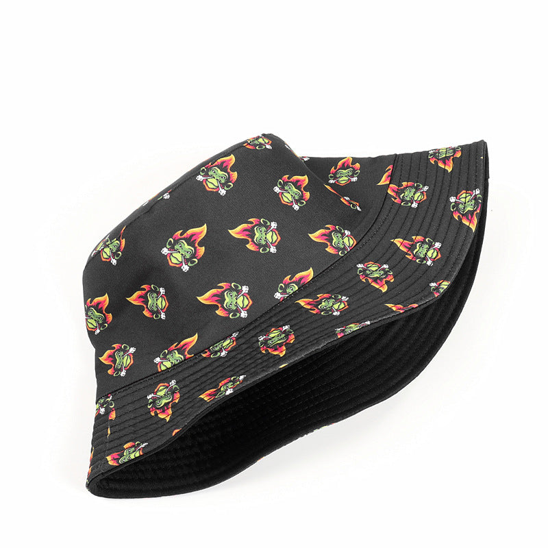 Bucket Hat Fishing Cap Cotton Print Fisherman Hat Hip Hop Bucket Hat Men and Women Fashion