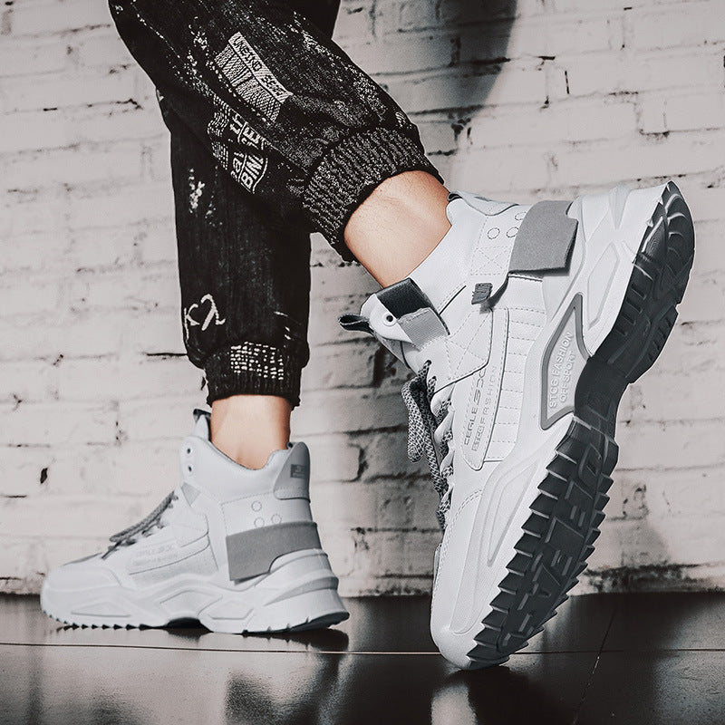 Men's Sneakers,Men Walking Shoes for Jogging,Men Breathable Lightweight Shoes Winter High-Top Shoes Street Cool Trendy Men's Shoes