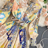 Betty Draper Valentine's Day Dress Autumn Vintage Printed Court Style Dress