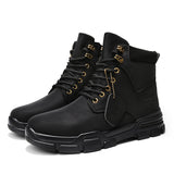 Men's Boots Work Boot Men Casual Hiking Boots Men High Top British Style Casual Retro